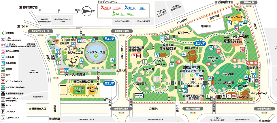 新宿中央公園map